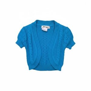 Kids Blue Short Sleeve Cardigan